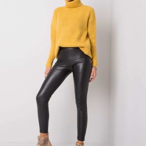 Briana black leatherette leggings RUE PARIS