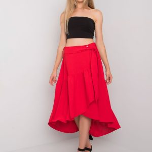 Red asymmetrical skirt Shayna RUE PARIS