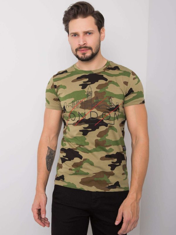 Khaki t-shirt for men camouflage Jason