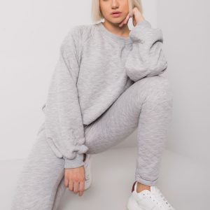 Grey two-piece quilted set Palermo