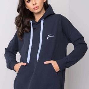 Navy blue sweatshirt Rosalia FOR FITNESS