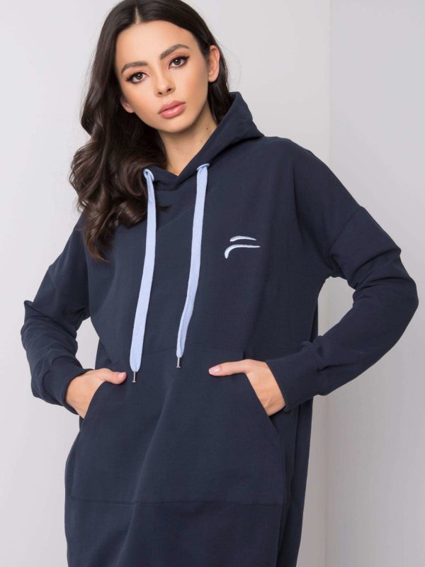 Navy blue sweatshirt Rosalia FOR FITNESS