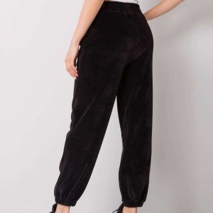 Black velour sweatpants Odetta RUE PARIS