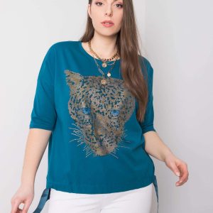 Sea plus size blouse with Darren applique