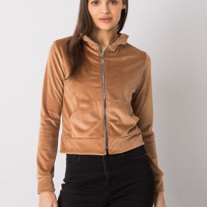 Camel velour sweatshirt Charley RUE PARIS