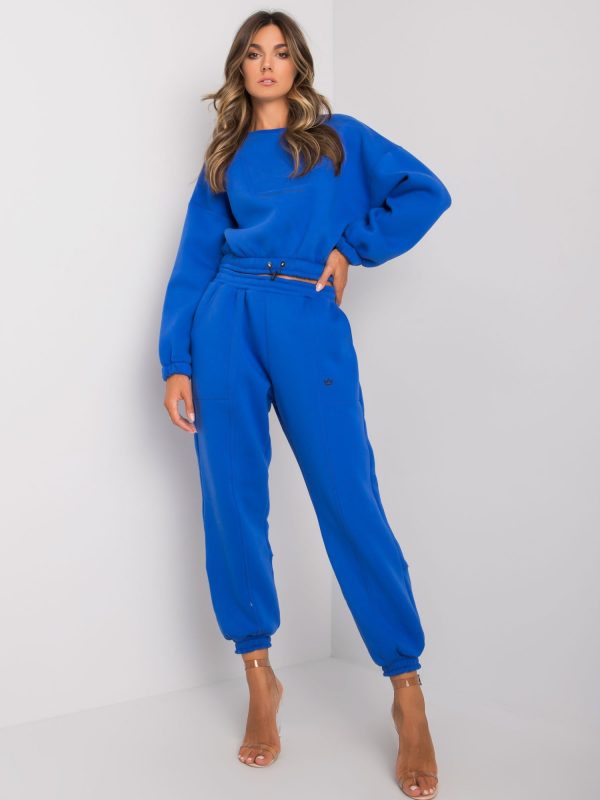 Dark Blue Two-Piece Sweatshirt Set Maleah