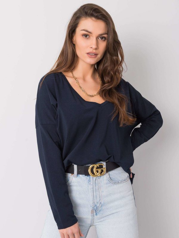 Navy blue blouse Corinne RUE PARIS