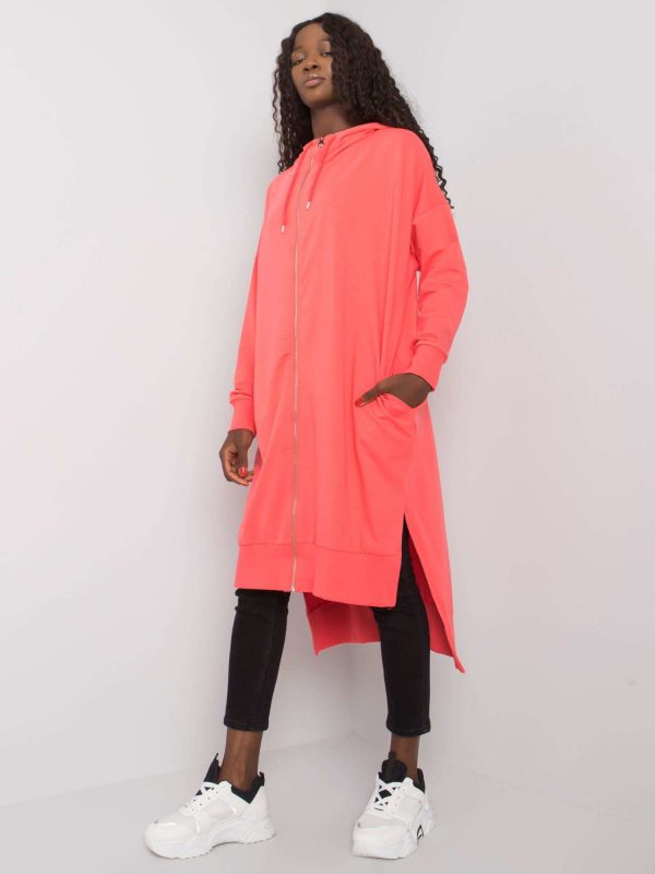 Carlina's Coral Long Hoodie