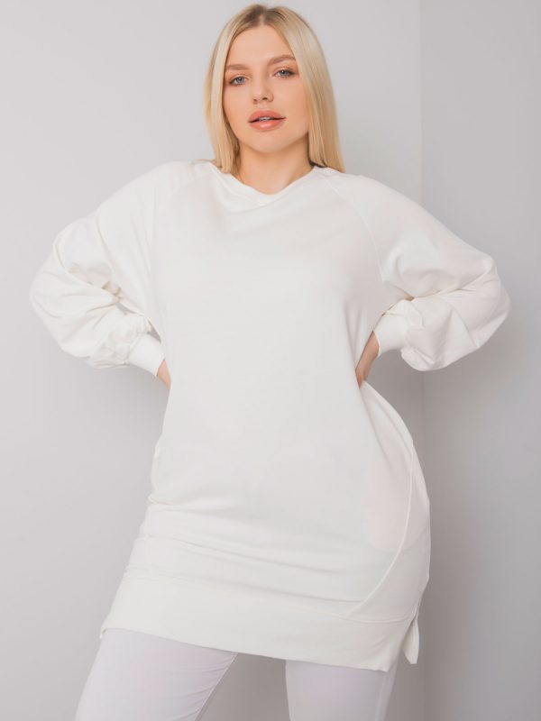 Ecru smooth plus size sweatshirt Toledo