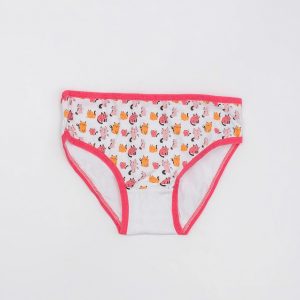 White and coral panties for girl 3-pack