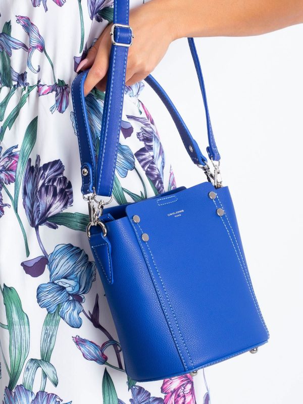 Blue bag with detachable handle