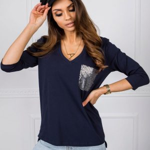 Navy blue blouse Lissie