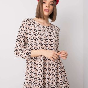 Ecru dress with ruffle Libby RUE PARIS