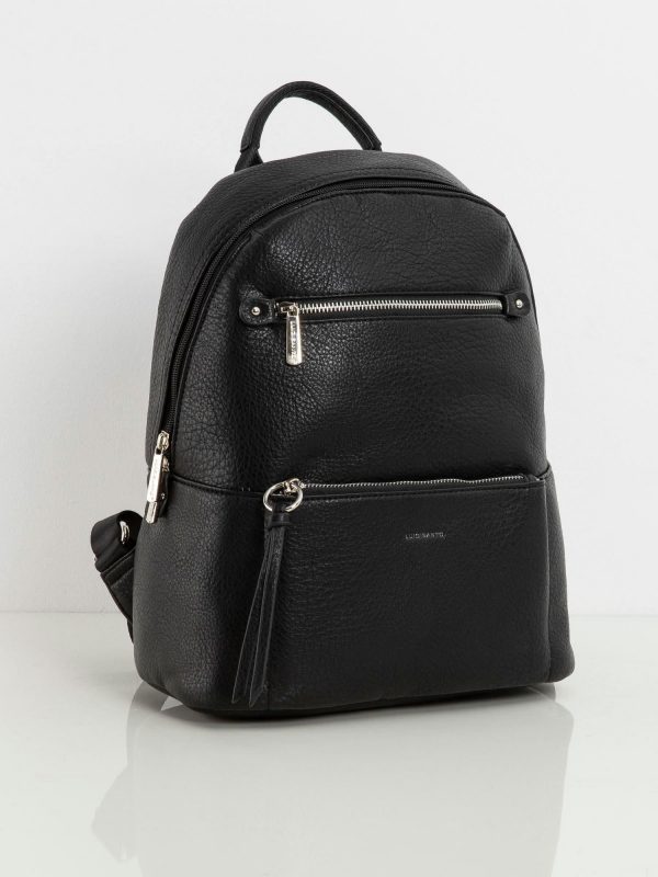 Black Women's Backpack with Pockets