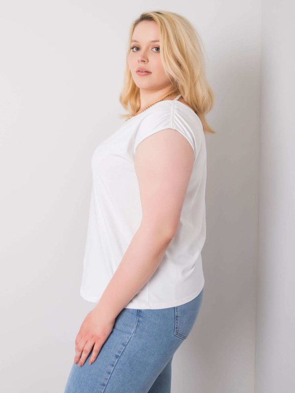 White blouse plus size Penny