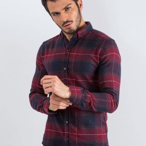 Burgundy men's shirt Esquire