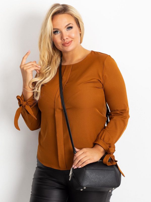 Brown plus size blouse Venice