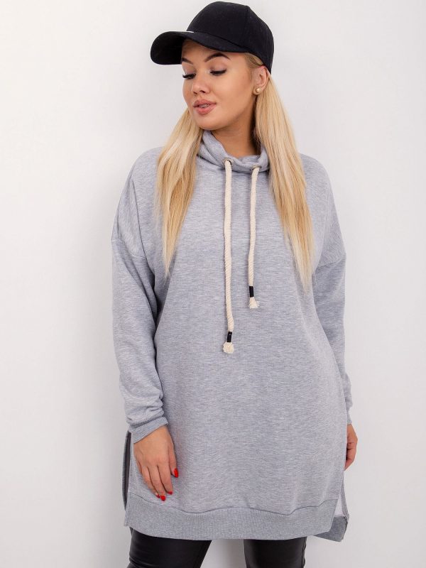 Grey tunic plus size Samantha