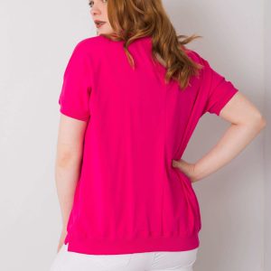 Fuchsia women's plus size blouse Jassmine