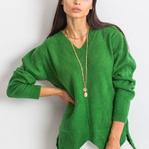 RUE PARIS Green sweater Believe