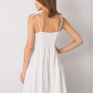 White Ruffle Dress Manon RUE PARIS