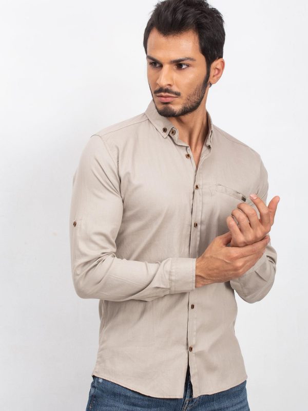 Beige Safari Men's Shirt