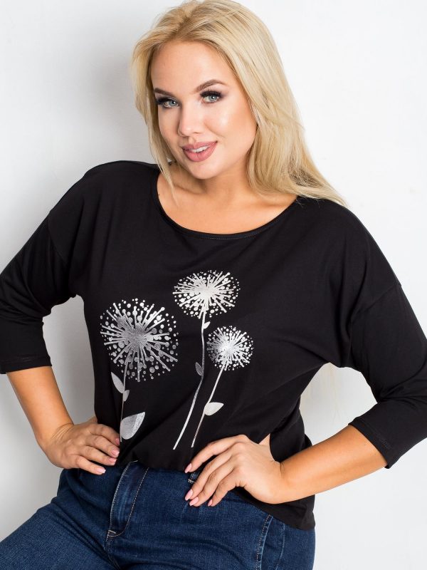 Black Plus Size Dreamer Blouse