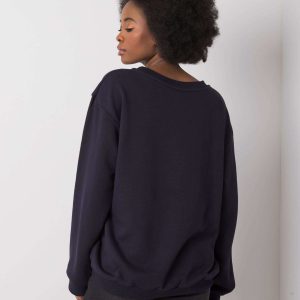 Navy blue sweatshirt for women Drew RUE PARIS