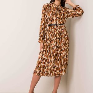 Brown-orange Georgina dress