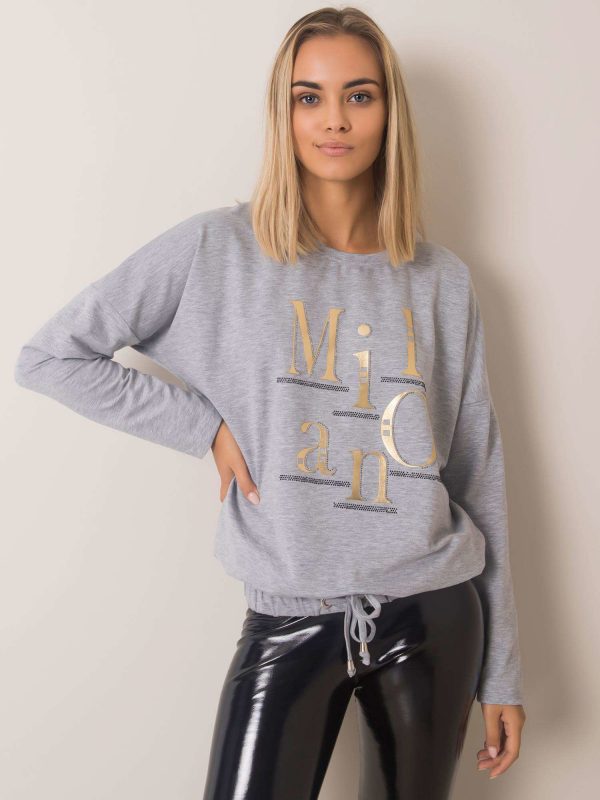 Grey melange sweatshirt Irmina