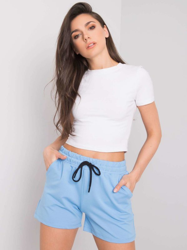 Blue cotton shorts Monique RUE PARIS