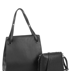 LUIGISANTO Eco Leather Women's Black Bag