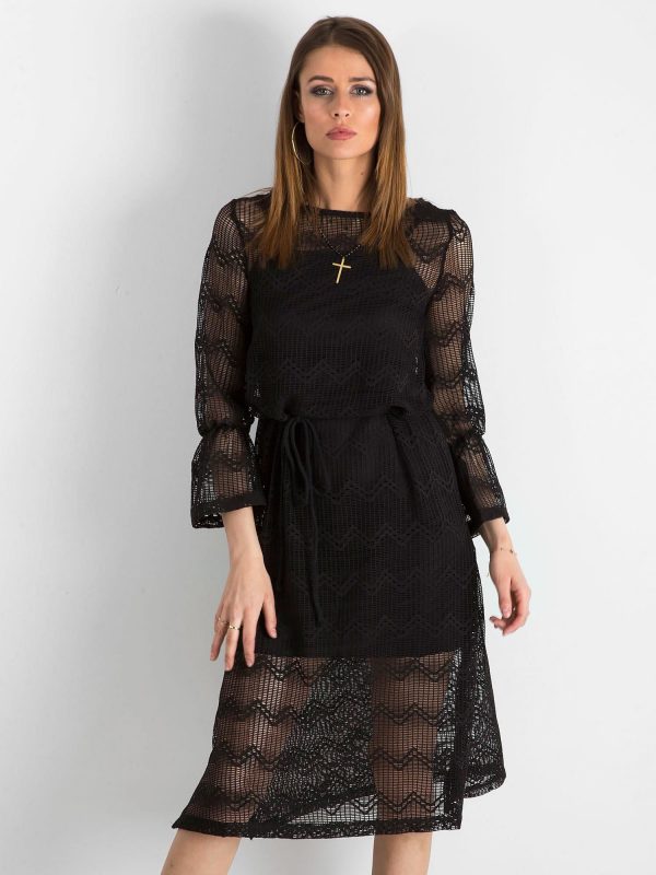 Black openwork women's dress