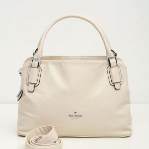 Cream Eco Leather Olong Bag