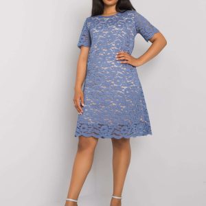 Ginny Plus Size Blue Lace Dress