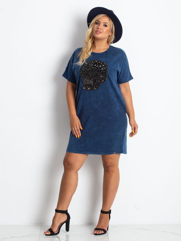 Navy Blue Plus Size Brillance Dress