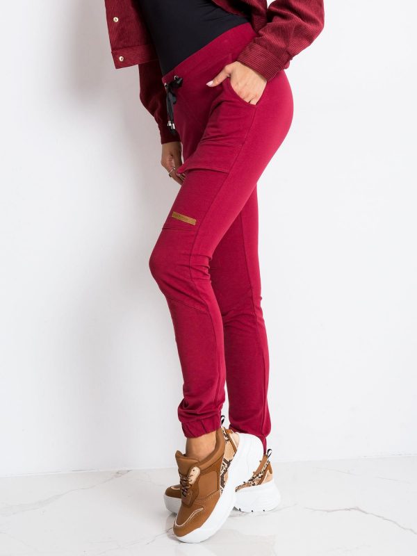 Burgundy Attention pants