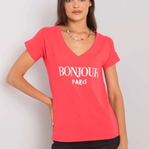 Coral t-shirt with Emille inscription