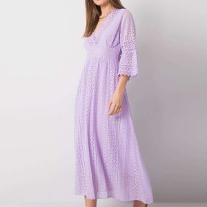 Sharon Purple Lace Dress