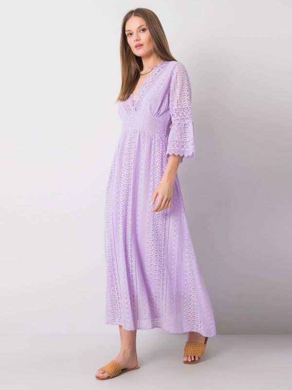 Sharon Purple Lace Dress