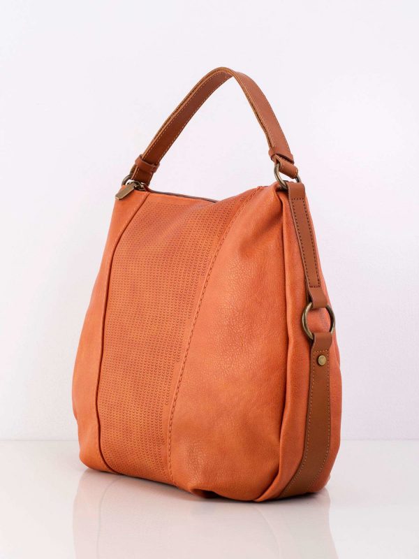 Orange Women's Bag with Detachable Strap