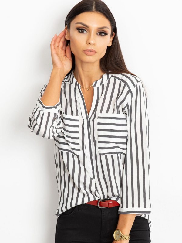 RUE PARIS White and black blouse Sienna