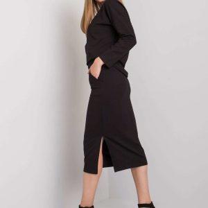 Black sweatshirt set with sweatshirt and skirt Mayday