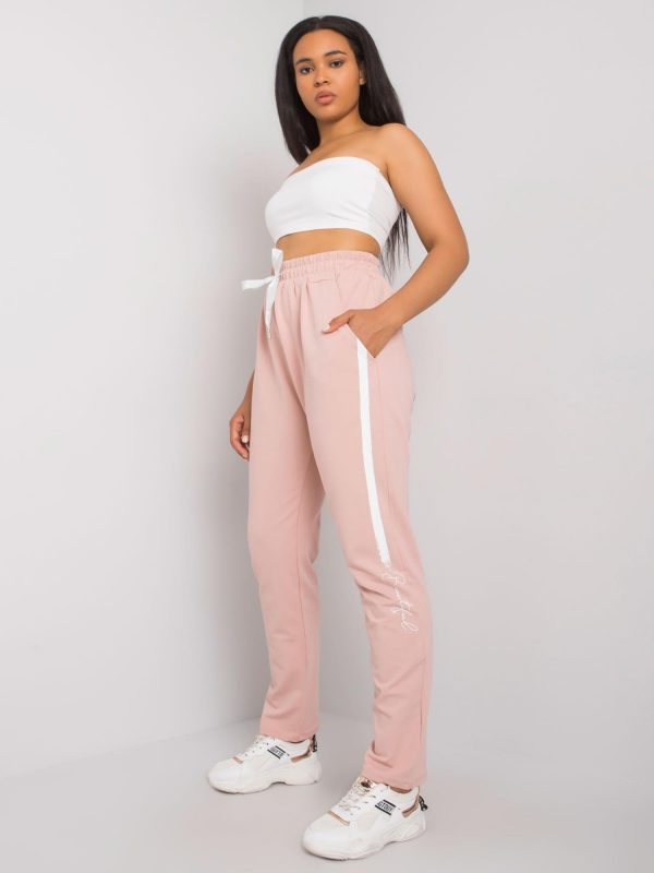 Abelia Print Dirty Pink Plus Size Sweatpants