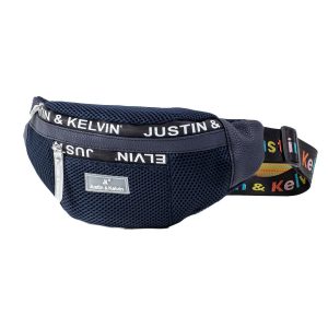 Navy blue kidney sachet with colored stripe