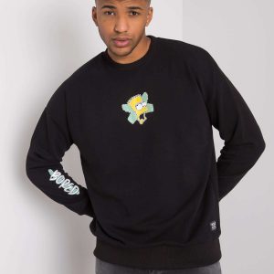 Lucas Cotton Men's Black Sweatshirt