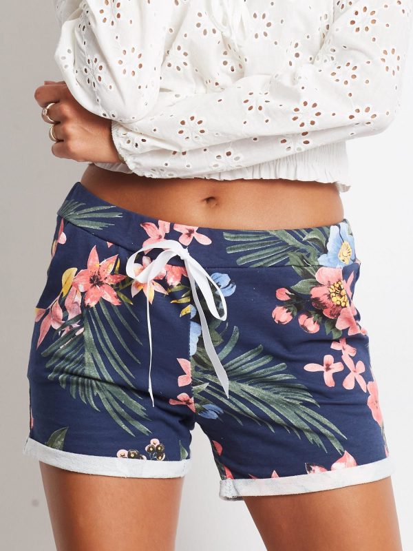 Navy Blue Glaring Shorts