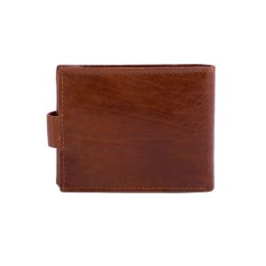 Brown men's wallet with BADURA clasp