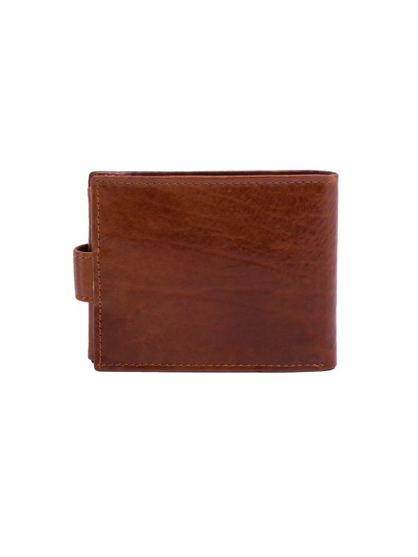 Brown men's wallet with BADURA clasp