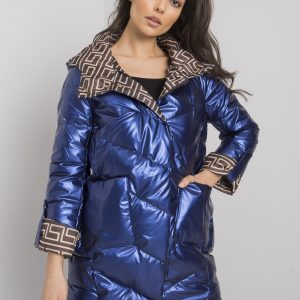 Dark blue winter jacket with hood by Gerardine